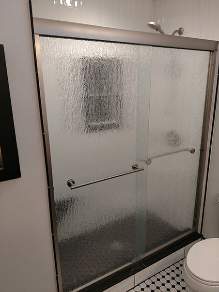 custom frosted glass shower door